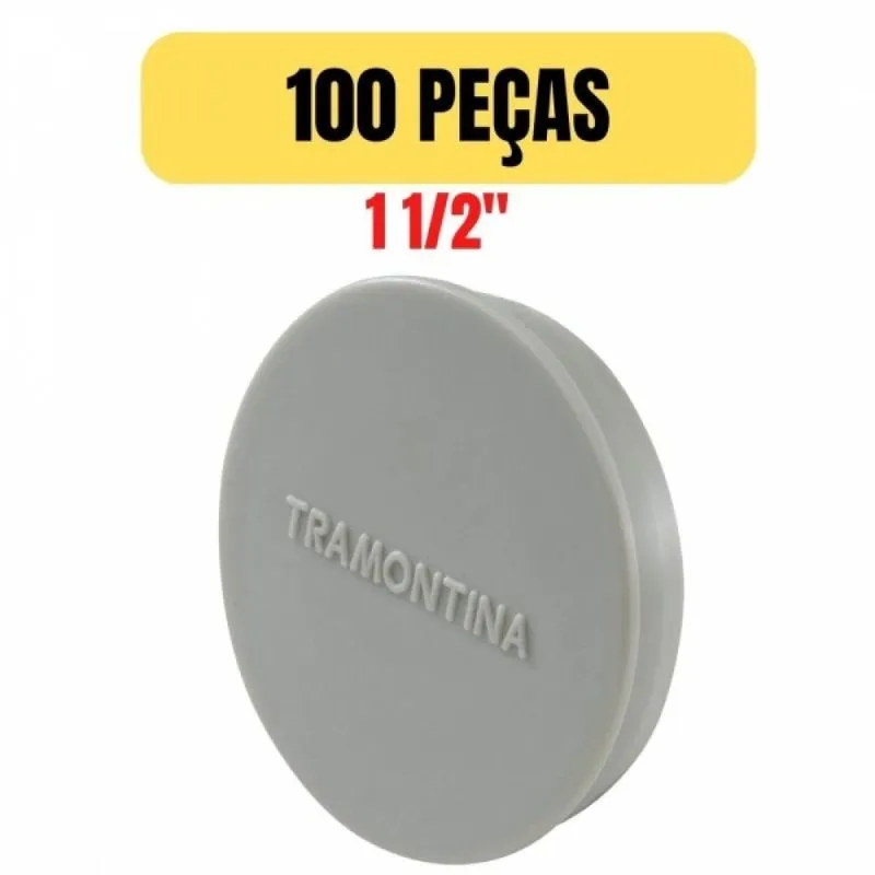 Kit 100 Tampao Plastico Para Condulete Multiplo 1 1/2 Tramon