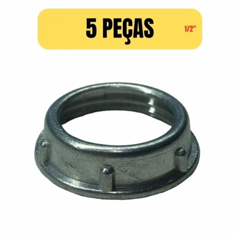 Kit 5 Bucha Aluminio Para Eletroduto/condulete 1/2 Pol