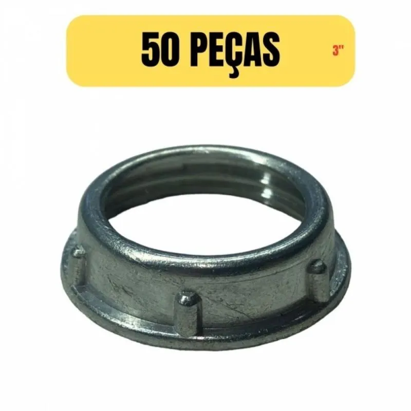 Kit 50 Bucha Aluminio Para Eletroduto/condulete 3 Pol