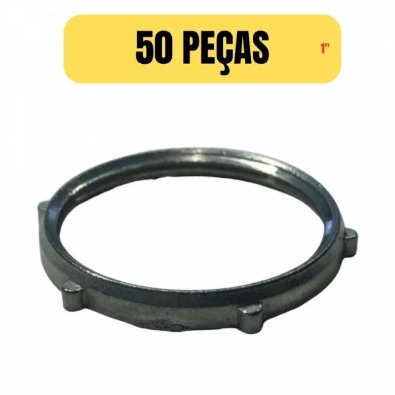 Kit 50 Arruela Aluminio Para Eletroduto/condulete 1 Pol
