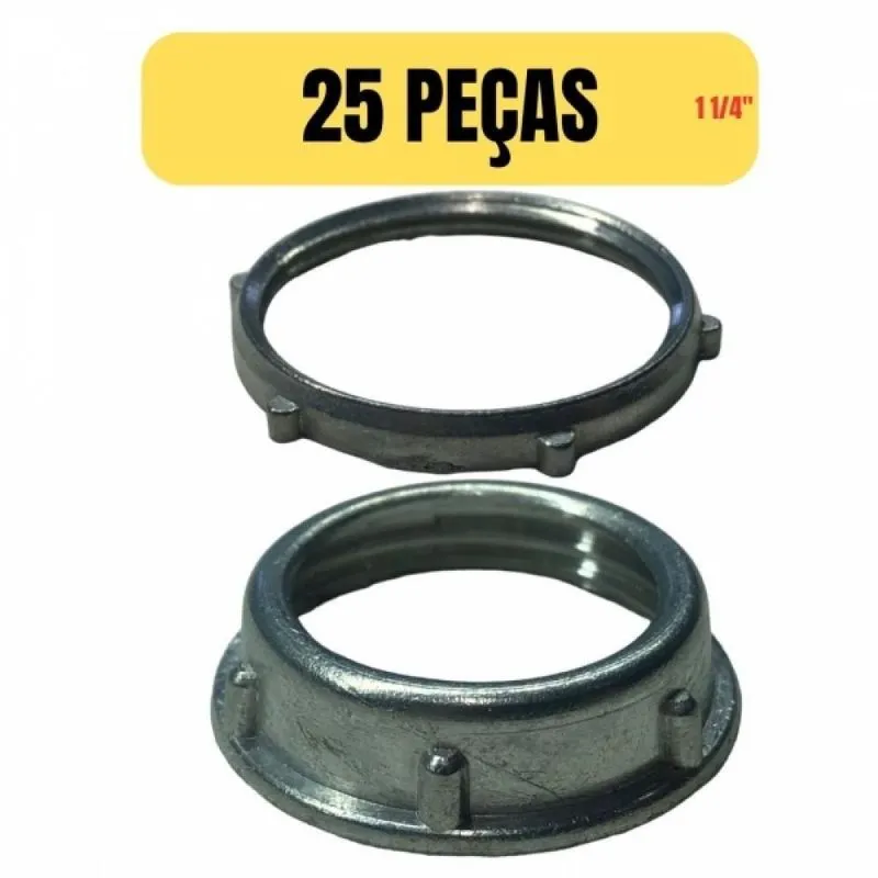 Conjunto 25 Bucha E Arruela Para Eletroduto/condulete 1 1/4