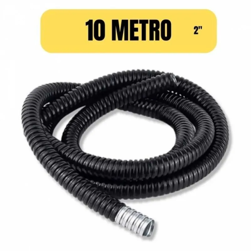 Sealtubo Metálico Flexivel Emborrachado 2 Preto 10 Metro