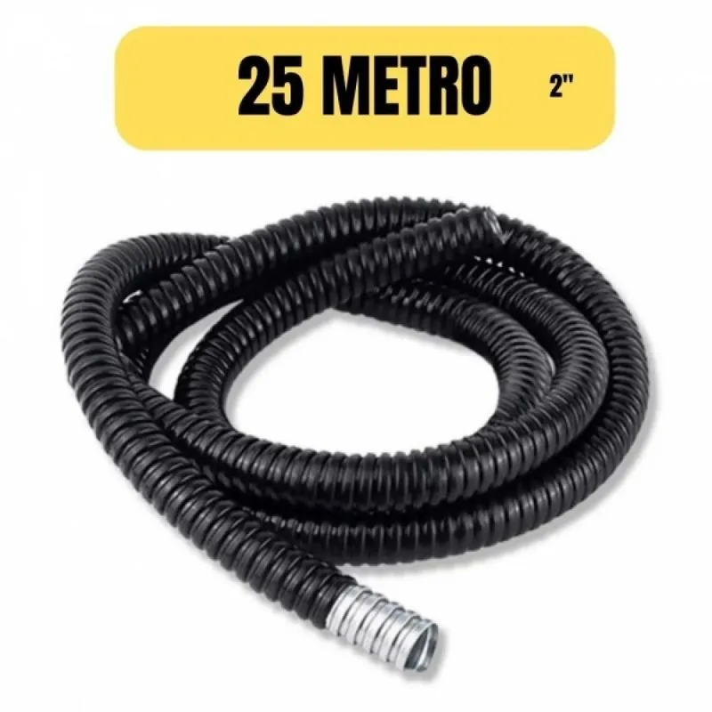 Sealtubo Metálico Flexivel Emborrachado 2 Preto 25 Metro