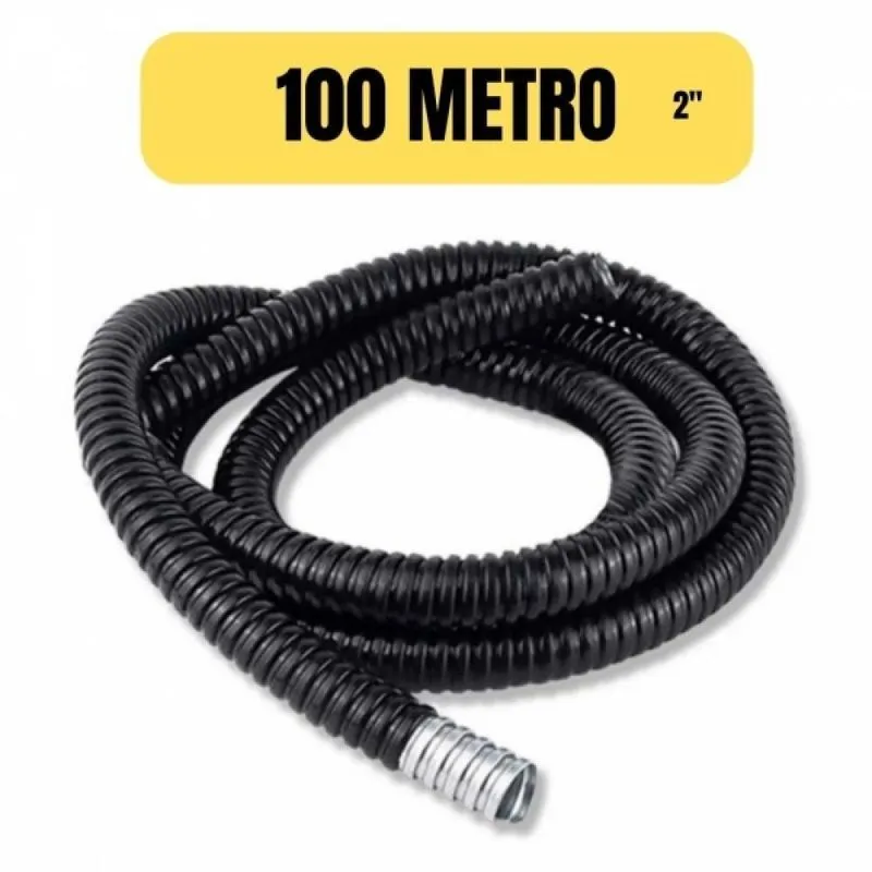 Sealtubo Metálico Flexivel Emborrachado 2 Preto 100 Metro