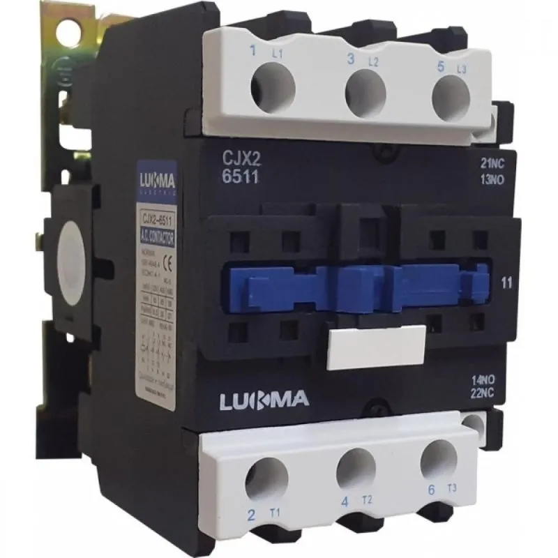 Contator Tripolar 65amp 220v Cjx2-6511 01008 Lukma