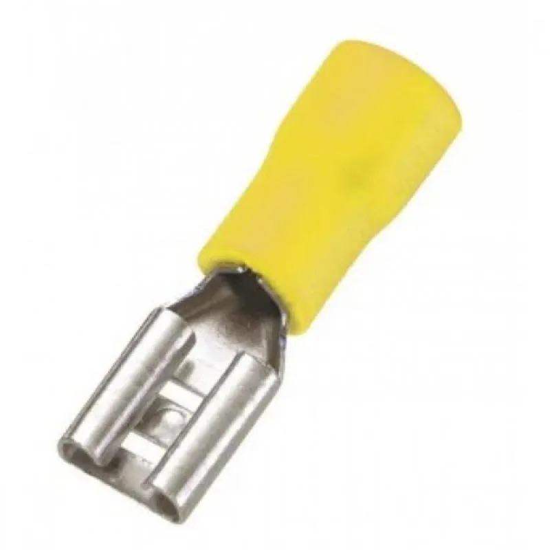 Conector Terminal Femea Pre Isolado 4,/6mm Amarelo Lukma