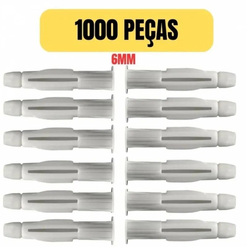 Kit 1000 Bucha Para Bloco 6mm Com Anel Mu S-6