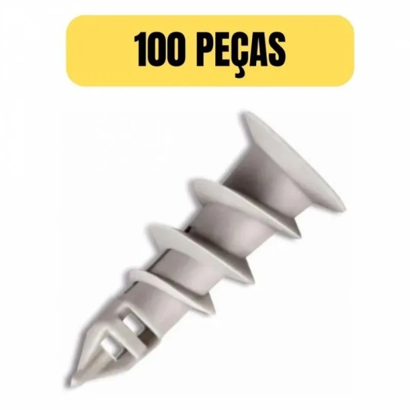 Kit 100 Bucha Para Gesso Fixacao Dry Fix