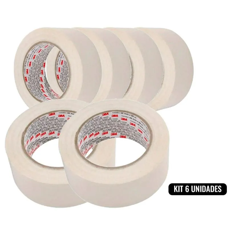 Kit Fita Crepe 48mm X 50 Metros 6 Unidades 3m