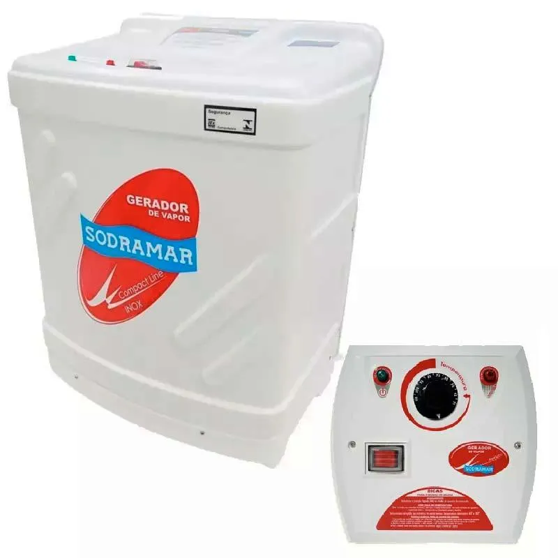 Gerador De Vapor Inox Para Sauna 6,0kw 220v Bifásico C/ Quadro Analógico Sodramar