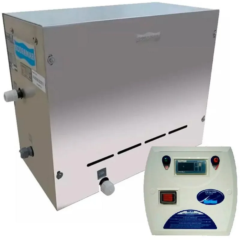 Gerador de Vapor Inox Para Sauna 6KW Monofásico 220V c/ Quadro Digital sodramar