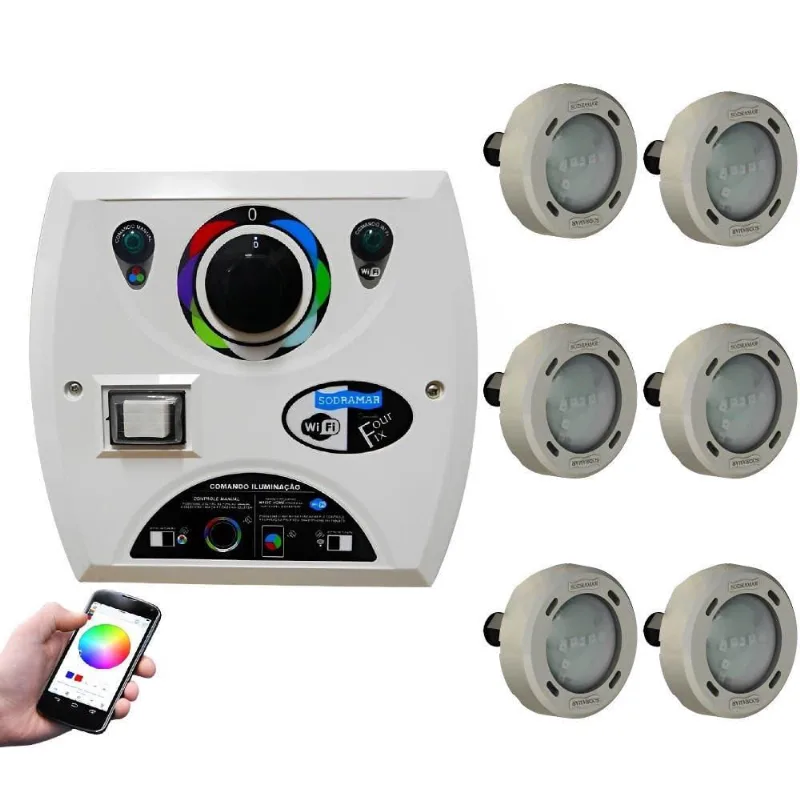 Comando Analógico Four Fix Wifi Bivolt com 6 Led 9W sodramar