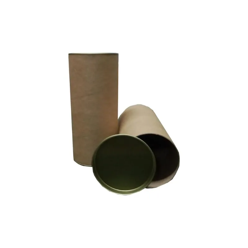 Tubo Papelão Tubete - Tampa Metálica 20x8,9cm 06un