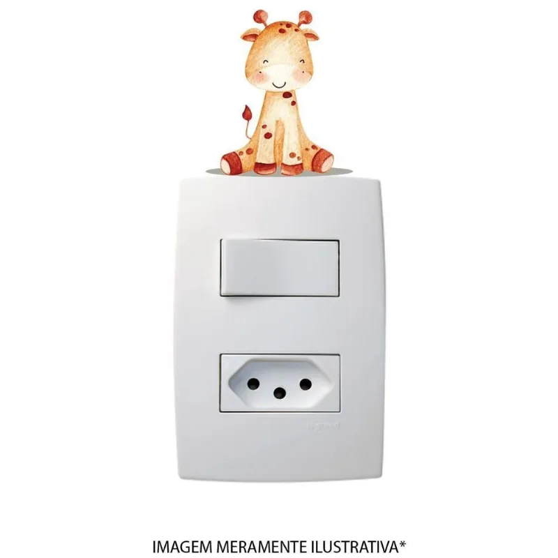 Adesivo De Interruptor Safari Girafa