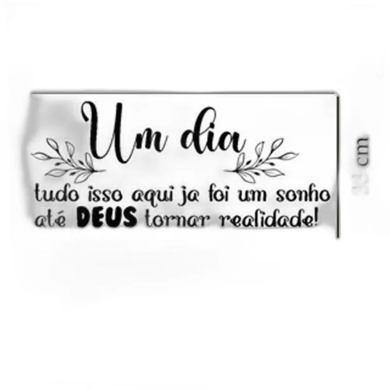 Adesivo De Parede Frase Até Deus Tornar Realidade Modmaior