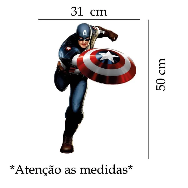 Adesivo De Parede Capitão América Mod03