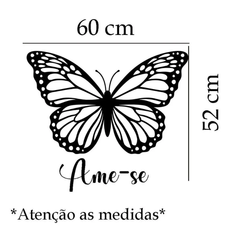 Adesivo De Parede Borboleta Ame-Se Mod01