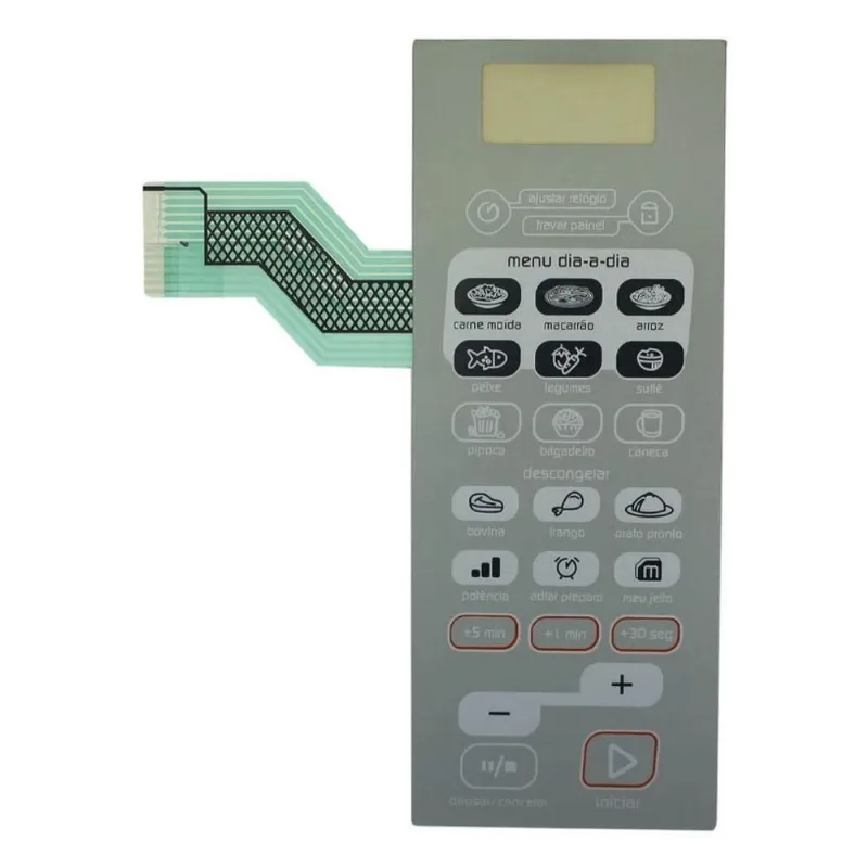 Membrana Teclado Microonda Brastemp Bmw20 Bmw 20 Preta