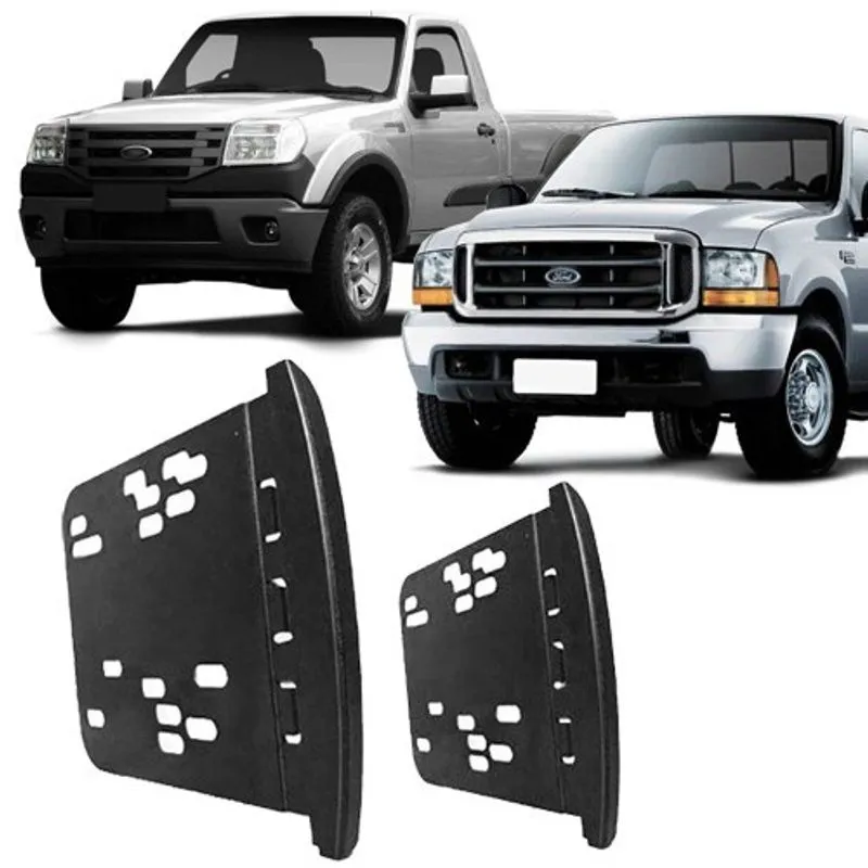Moldura Painel 2 Din dvd Ford Ranger F250 2000 à 2012 Preto