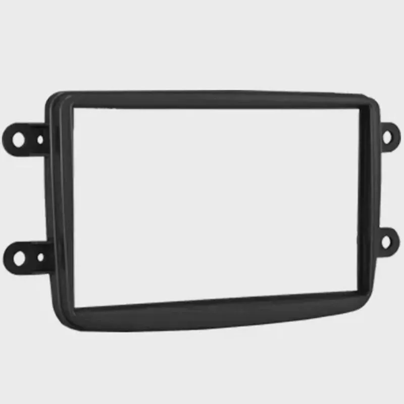 Moldura Painel 2 Din Dvd Duster e Oroch 2011 à 2017 Preto