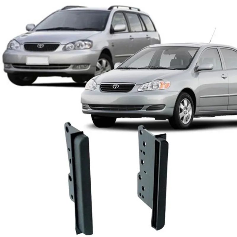 Moldura Painel 2 Din dvd Corolla e Fielder 2003 à 2008 Preto