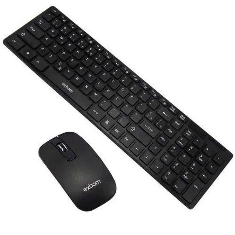 Kit Teclado E Mouse Sem Fio Wireless Abnt Bk-S1000 Preto BK-S1000 exbom