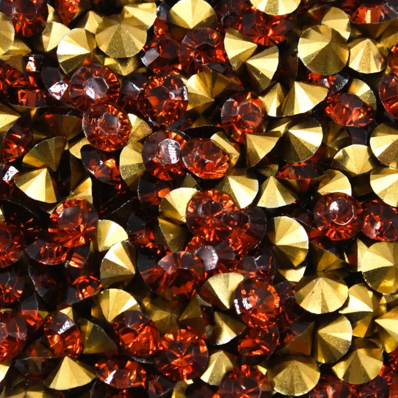Strass SS24 em Resina com 2880 Peças 044Y - Marrom Smoked Topaz