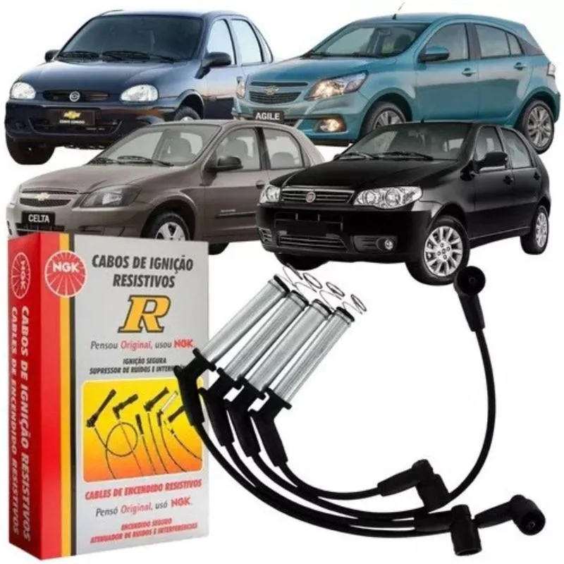 Jogo Cabo De Vela Corsa Wind 1.0 8v 1996 A 2002 Scg73 Ngk