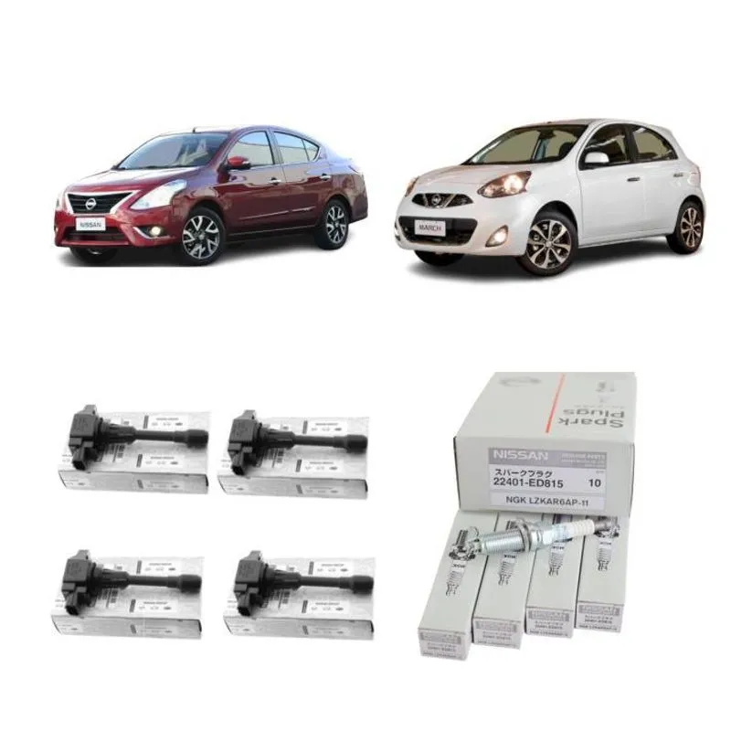 4 Bobina Nissan+ 4 Vela Ngk Nissan Versa / March 1.6 Todos