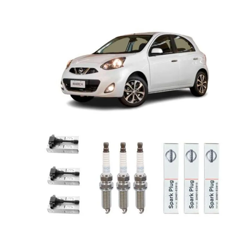 3 Bobina Nissan+ 3 Vela Ngk Nissan March 1.0 12v Desde 2015