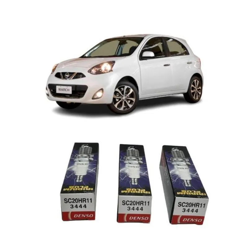 Jogo 3 Velas Denso Iridium Nissan March 1.0 12v