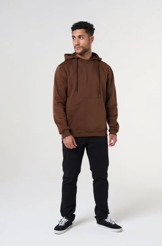 Blusão Moletom Nautima Com Capuz Masculina - Marrom GG