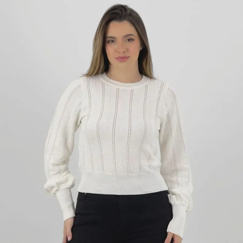Blusa de Lã Das Gurias Gola Redonda Feminina