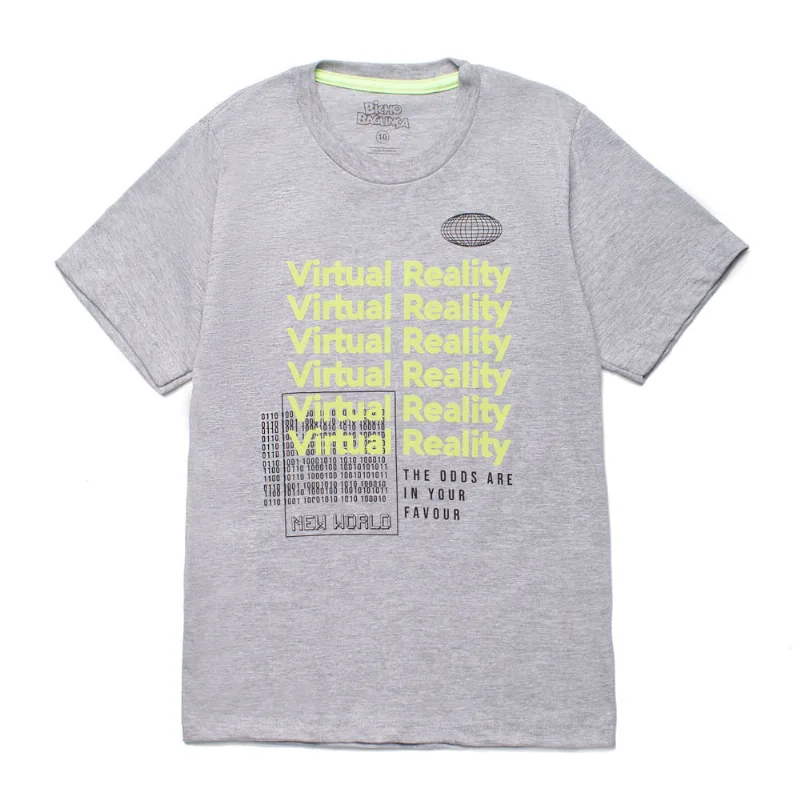 Camiseta Infantil Bicho Bagunça Menino Virtual Reality Cinza - 16
