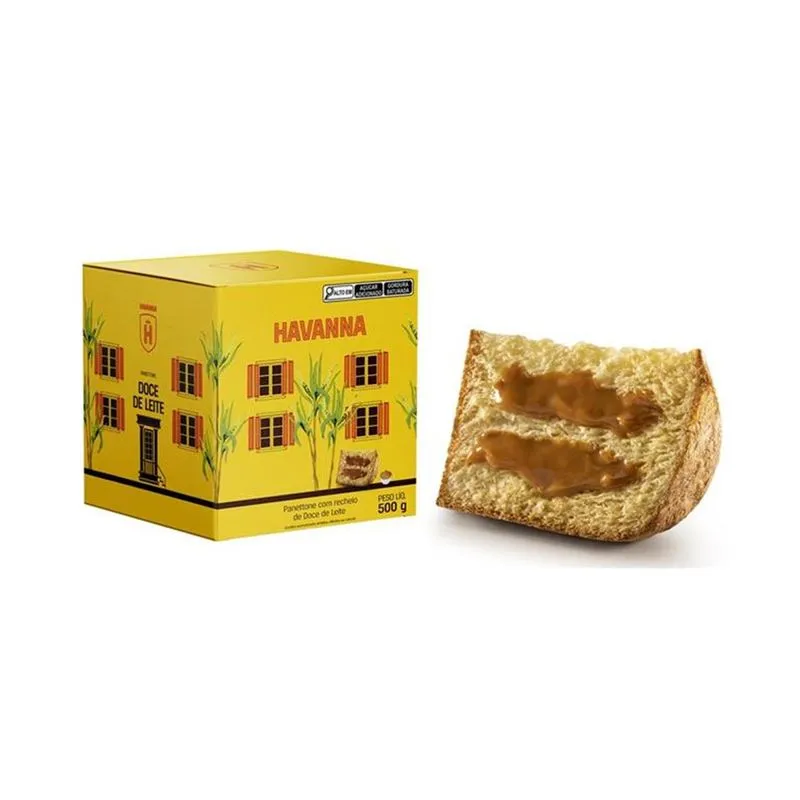 Panettone Havanna Recheado De Doce De Leite 500g