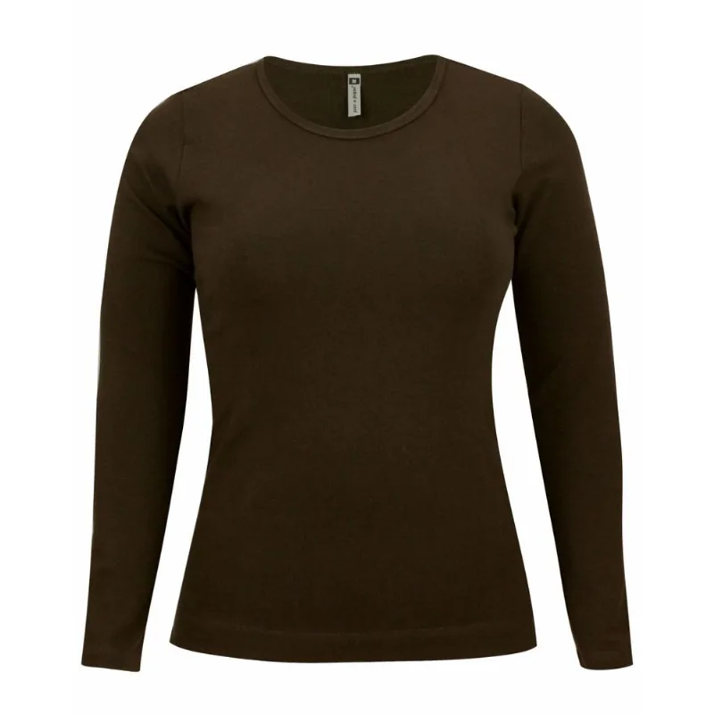 Blusa m/l básica Marrom - Pau a Pique P
