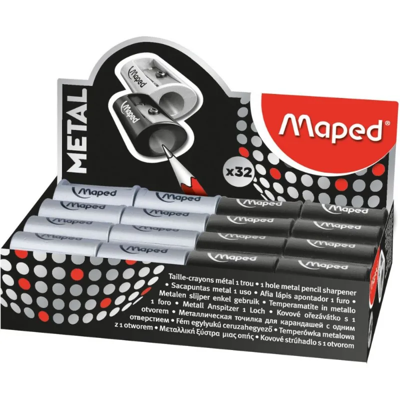 Apontador sem Deposito Metal Satelite Metal Pequeno 1FURO