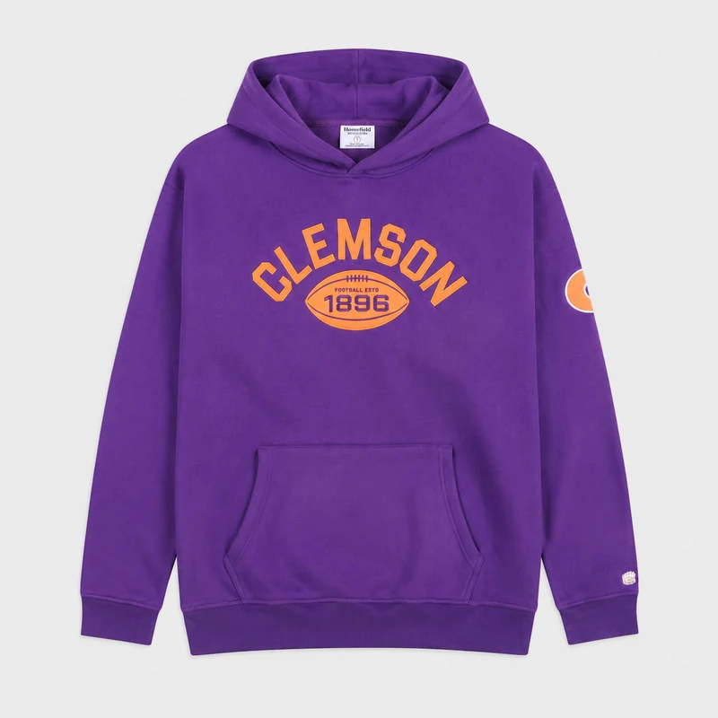 Clemson Tigers Football Sleeve Patch Heavyweight Hoodie XL