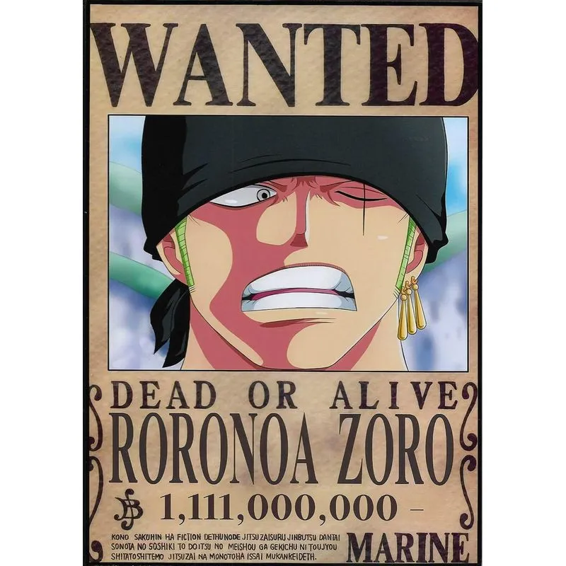 Quadro Dead Or Alive Roronoa Zoro Marine-No