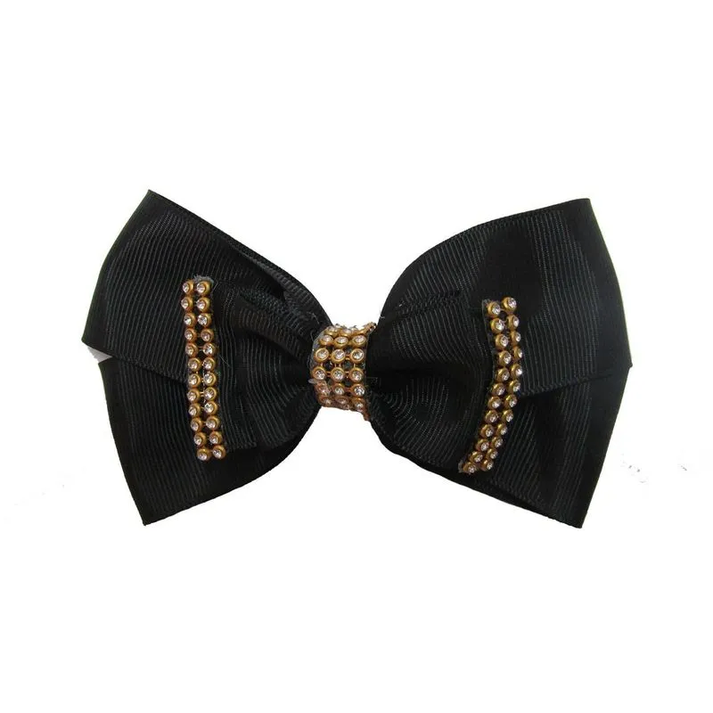 Laço Preto De Cabelo Adulto Elegante De Luxo-no