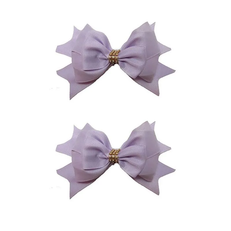 Laço Lilás De Cabelo Adulto Elegante De Luxo 2 Unidades-no