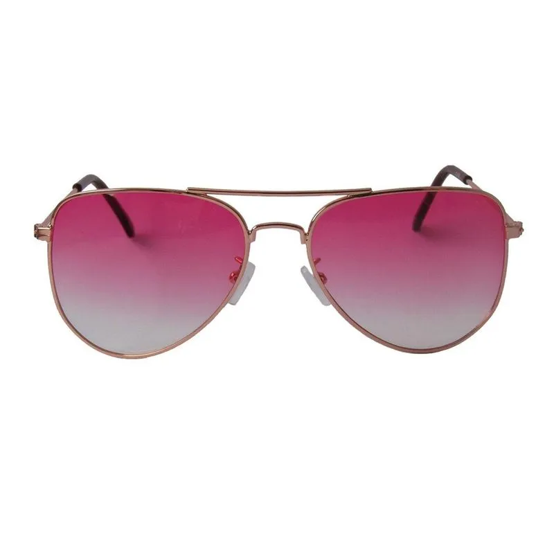 Oculos De Sol Feminino Estilo Aviador Lente Rosa