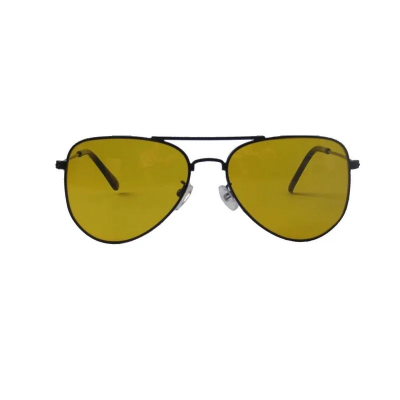 Oculos De Sol Feminino Estilo Aviador Lente Amarela