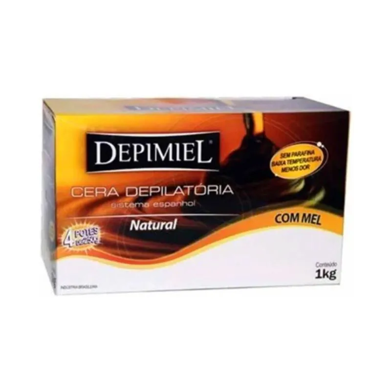 Cera Depilatória Depimiel Natural com 4 Tabletes CX 6