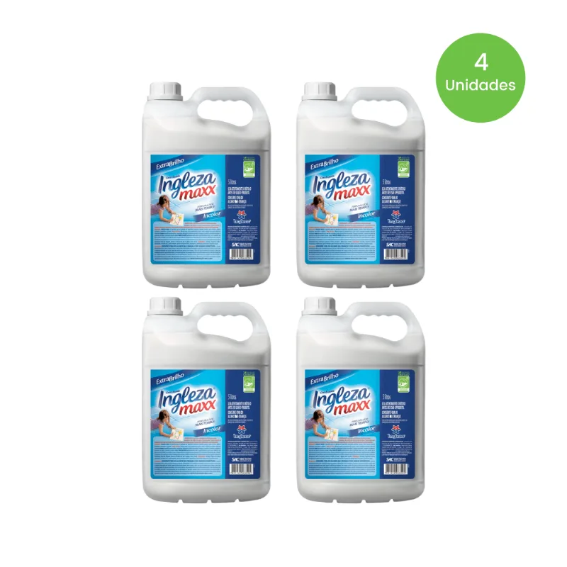 Cera Max Incolor Ingleza 5 L Com 4 Unidades Ingleza