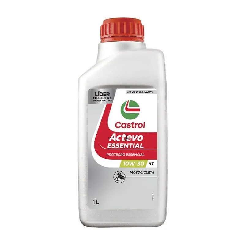 Óleo Lubrificante Castrol Actevo Essential Mineral 10w30 - 4t Api Sl Jaso Ma 1 Litro - Embalagem Com 24 Unidades