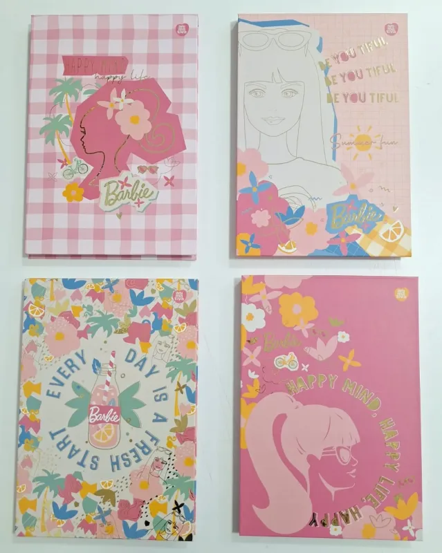 Bloco Anotações Vertical 170x250mm Barbie 80 Folhas Decoradas Animativa 1un