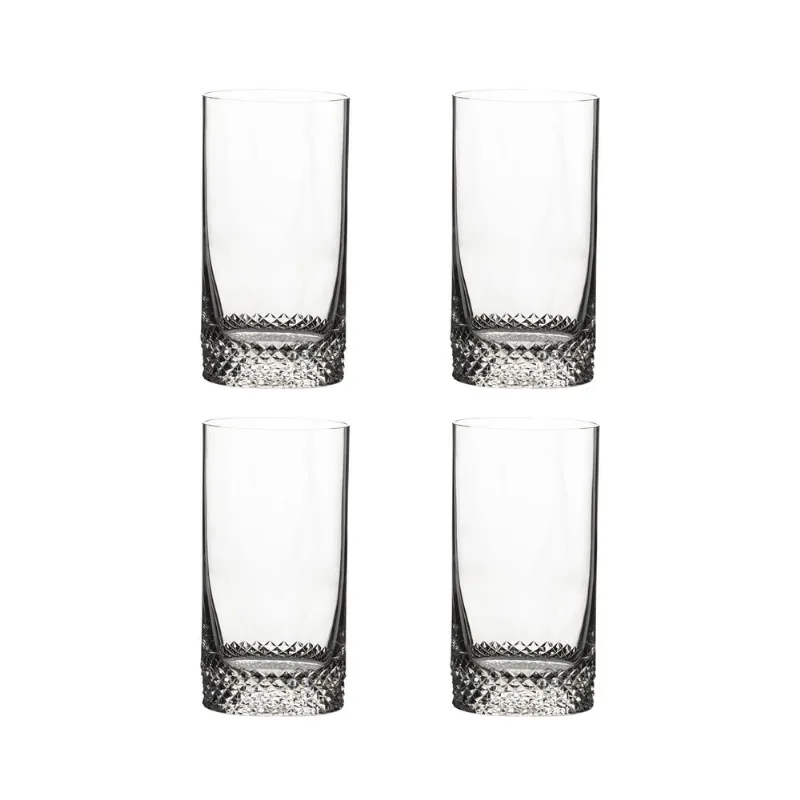 Jogo de 4 Copos de Cristal Strauss Long Drink - 400 ml - Diamante