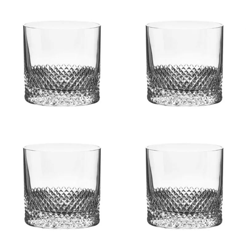 Jogo de 4 Copos de Cristal Strauss On the Rocks - 370 ml - Diamante