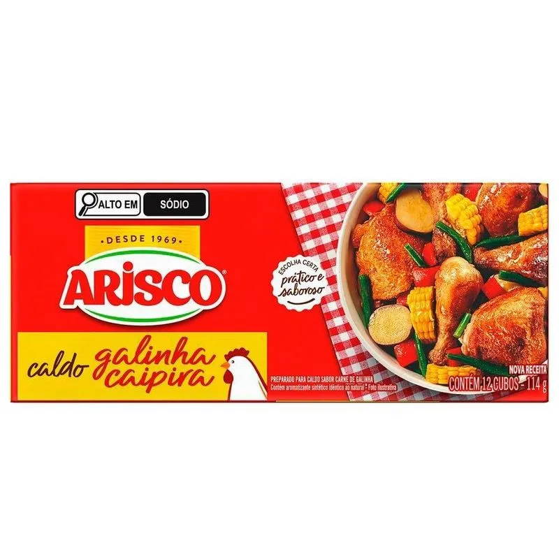 Caldo Arisco De Galinha 114g Embalagem Com 80 Unidades